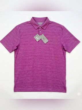 PGA TOUR Golf Polo Shirt Mens XL Pink Performance Moisture Wicking NWT